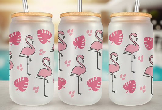 Flamingos Drinking Glass - 16 oz. Glass