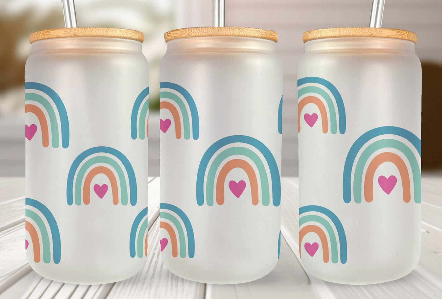 Rainbows Drinking Glass