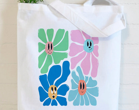 Groovy Flower Tote Bag