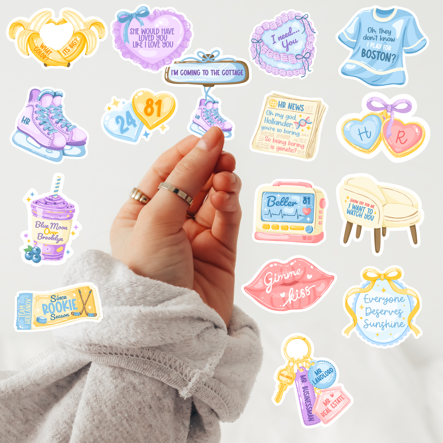 Heated Rivalry Stickers | Hockey | LGBTQ+ | Girly
