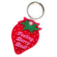 Feeling Berry Bad Cute Strawberry-Shaped Vinyl Keychain