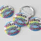 Token Straight Friend Ally Holographic Pinback Button, 2.5"