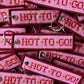 Hot To Go Embroidered Keychain