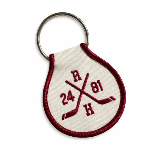Heated Rivalry - Hockey Sticks - Embroidered Keychain