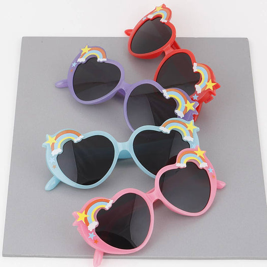 Kids Rainbow Heart Sunglasses
