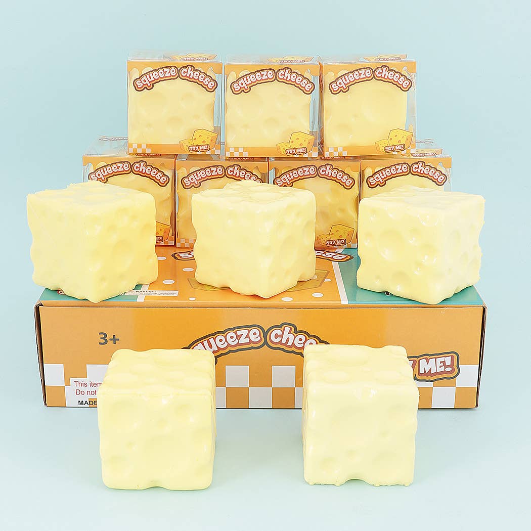 Cheese Block Squish Squeeze Toy