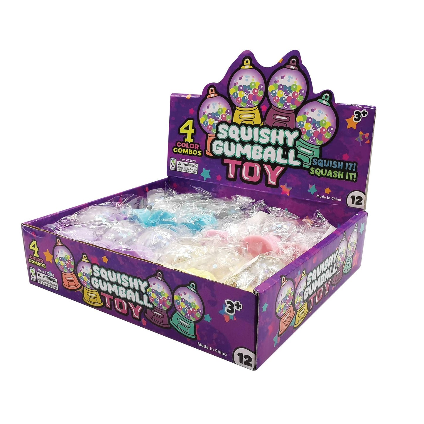 GUMBALL MACHINE SQUISHY TOY  12/DSP