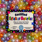 Certified Sticker Hoarder Certificate Sticker
