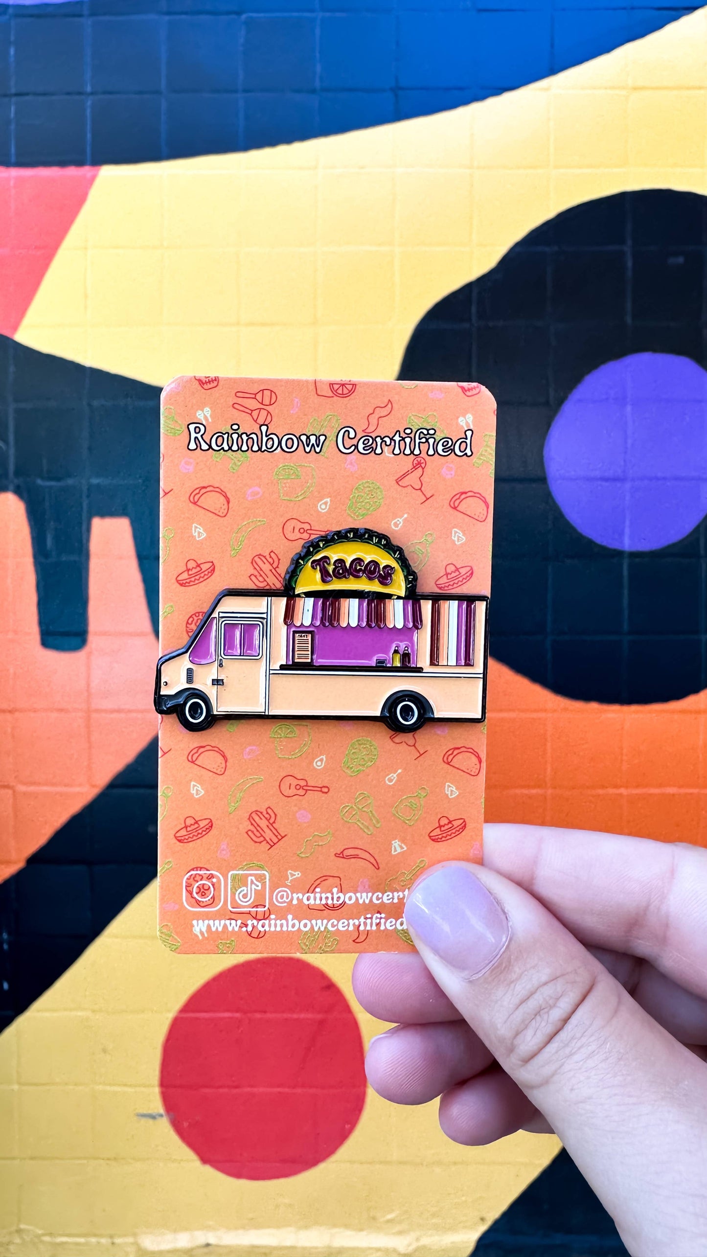 Lesbian Taco Food Truck Enamel Pin