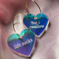 Life Sucks But I Swallow Heart Hoop Earrings