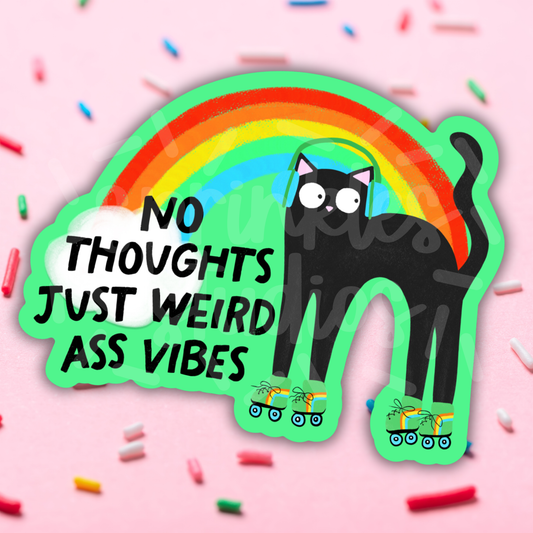 Weird Ass Vibes Vinyl Sticker