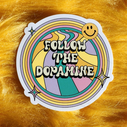 Follow the Dopamine retro sticker