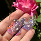 Feral Iridescent Heart Hoop Earrings