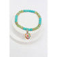 Rhinestone Turtle Charm Bead Bracelet