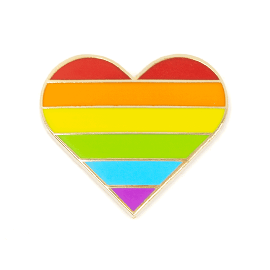 Rainbow Pride Heart Enamel Pin