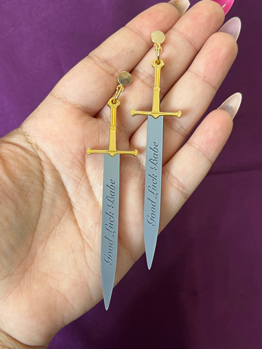 Good Luck Babe Chappell Roan Sword Earrings 