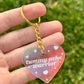 Tummy Ache Warrior Iridescent Acrylic Keychain