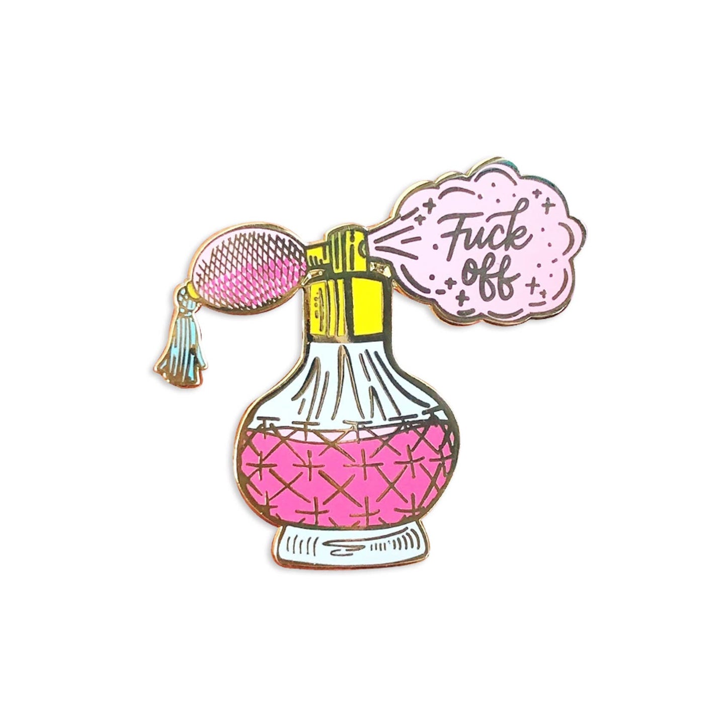 Fuck Off Perfume Bottle Enamel Pin