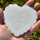 Thick & Tired Heart Suncatcher Decal
