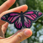Pink Monarch Butterfly Glittery Sticker