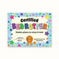 Certified Bed Rotter Certificate Sticker