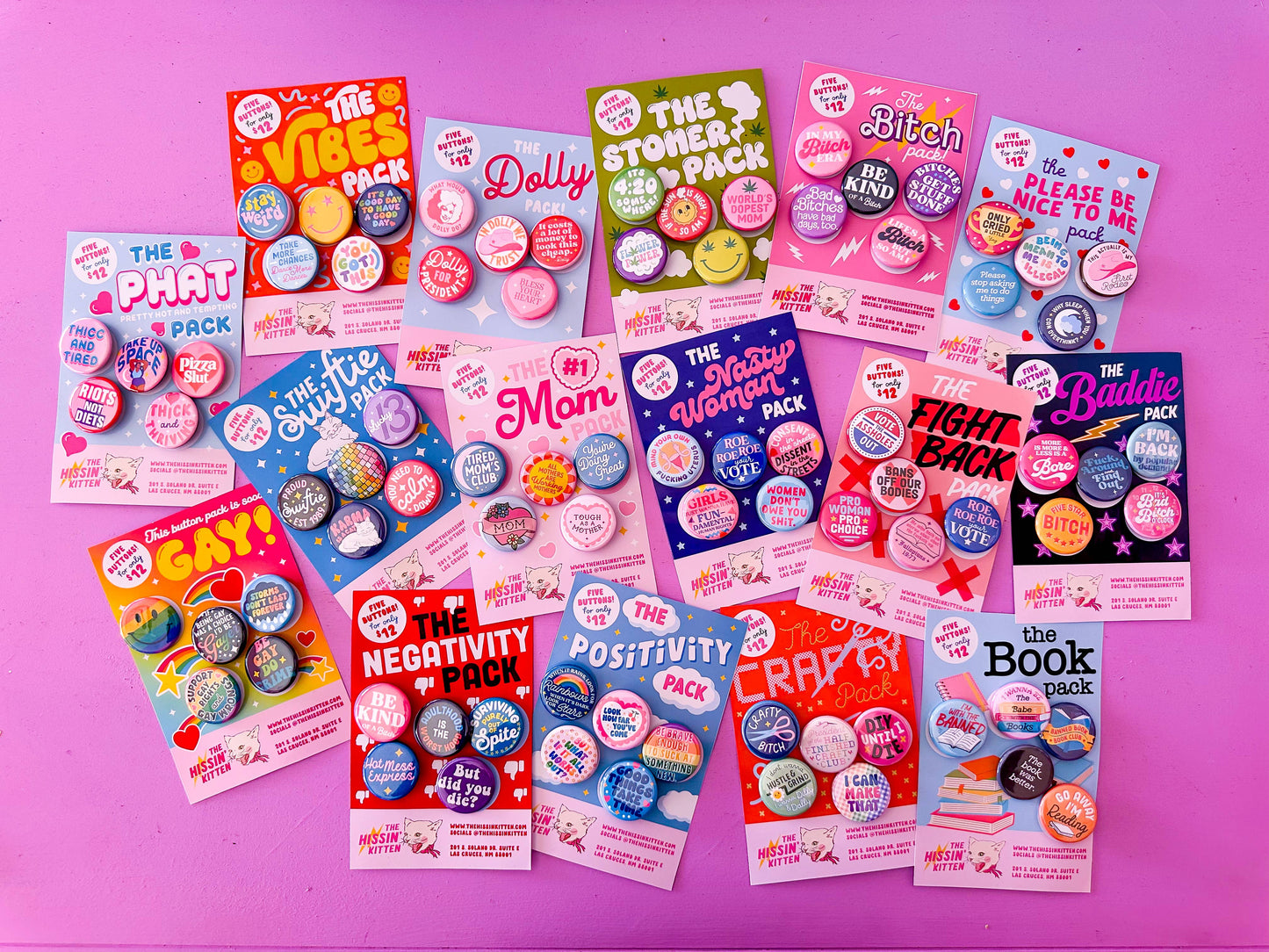 The Phat Pack (Buttons or Magnets!)