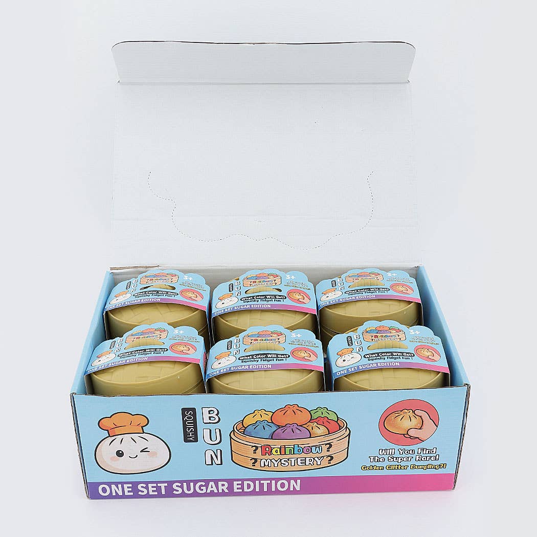 Rainbow Bun Squishy Fidget Toy
