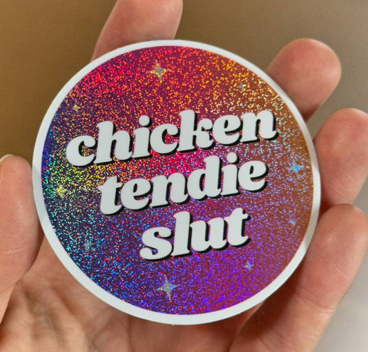 Chicken Tendie Slut Ombre Sticker