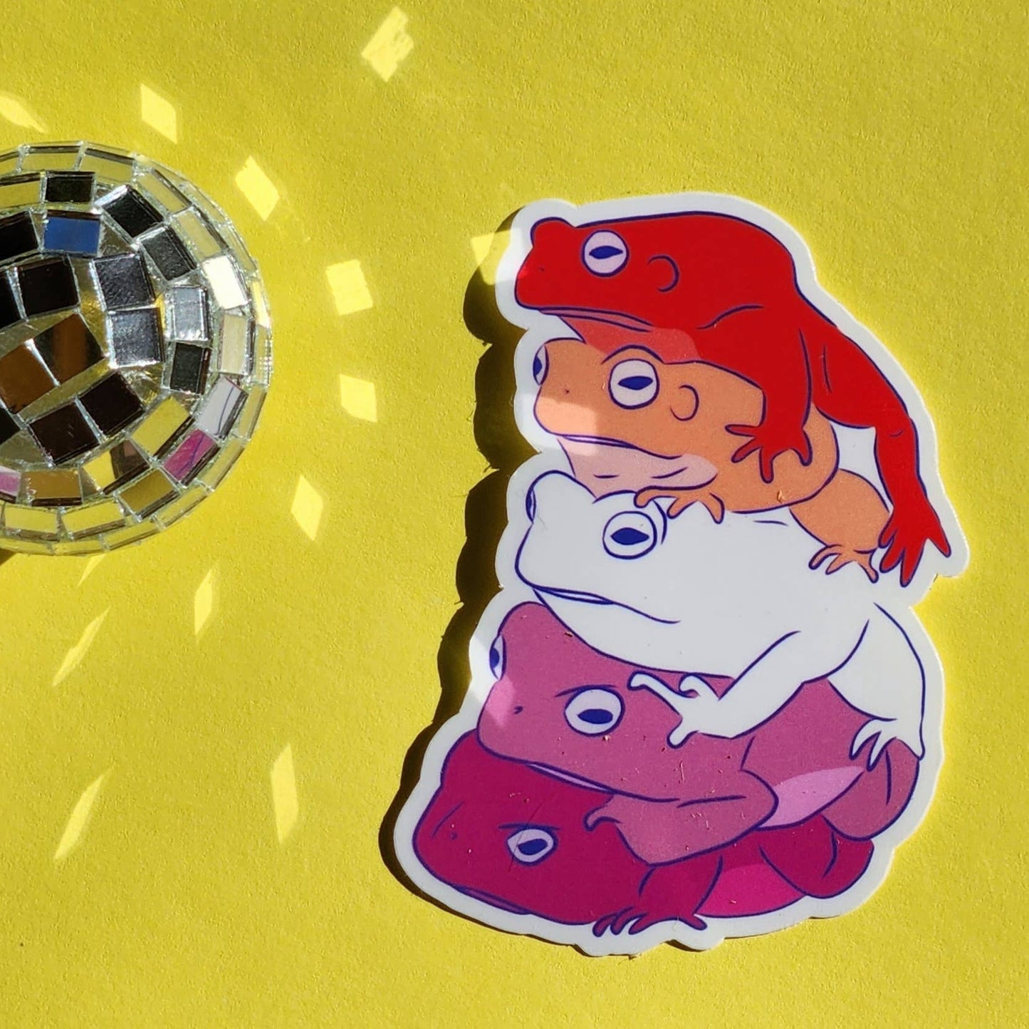 Pride frog sticker lesbian gay lgbtq hydroflask planner