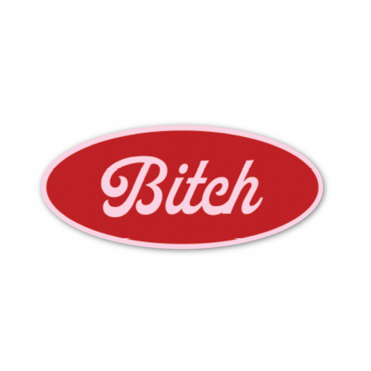 Bitch Diner Name tag Sticker ( funny, cute)