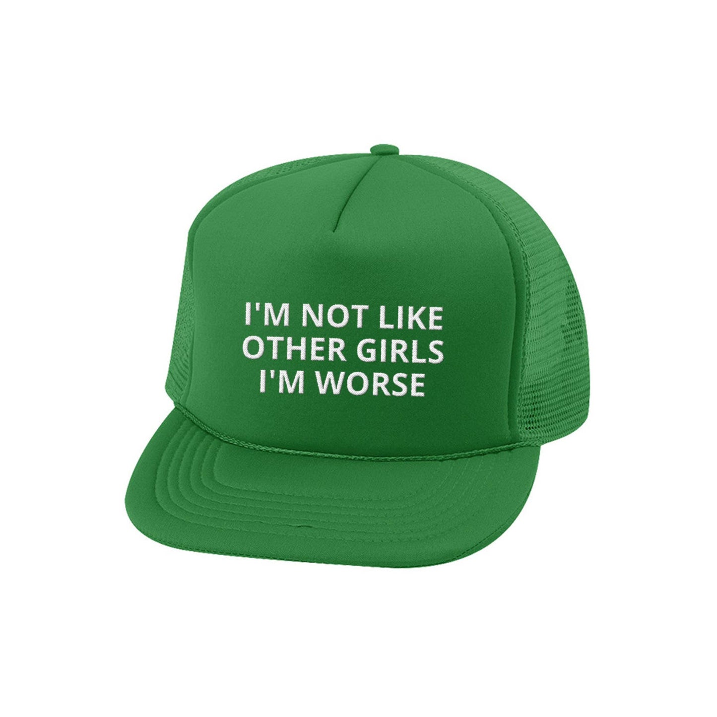 I'm Worse Embroidered Trucker Summer Mesh Cap