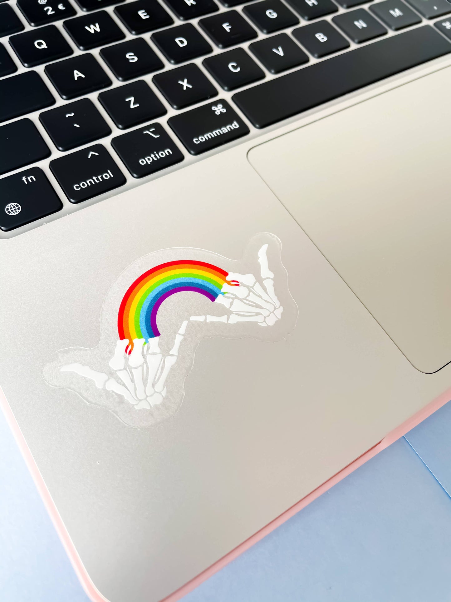 Rainbow Skull Hands LGBTQ+ Sticker