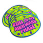 Still In My Awkward Phase Oval Holographic Glitter Sticker