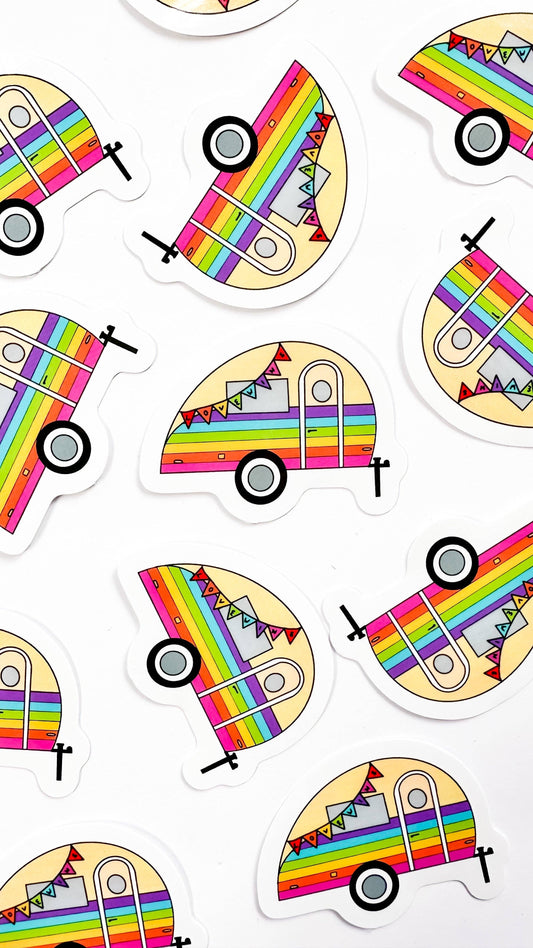 Rainbow Love Wins Camping Trailer