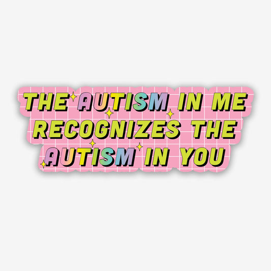 The Autism In Me Recognizes The Autism In You Sticker