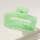 Green Resin Rectangular Hair Claw