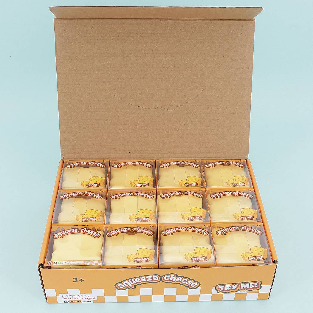 Cheese Block Squish Squeeze Toy