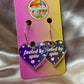 Fueled By Spite Iridescent Heart Hoop Earrings