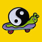 Enamel Pin - Snail Skateboard Yin Yang