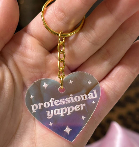 Professional Yapper Iridescent Acrylic Keychain