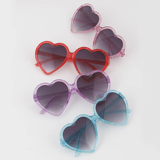 KIDS Glittered Heart Sunglasses