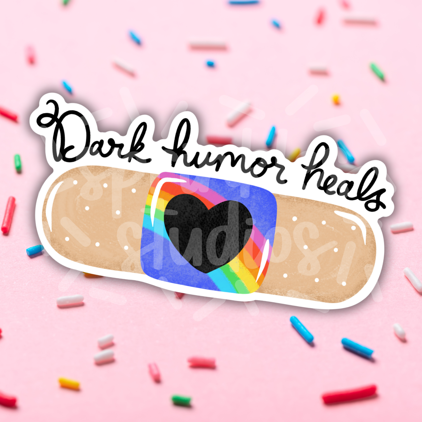 Dark Humor Heals Vinyl Sticker