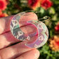 Iridescent Veronica Moon Acrylic Hoops