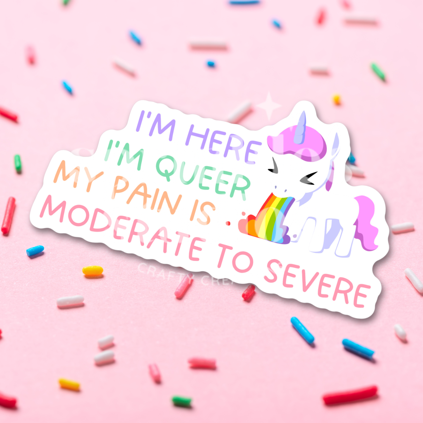 Queer Pain Vinyl Sticker