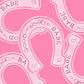 Good Luck Babe Horseshoe "Lucky" Charm Vinyl Sticker