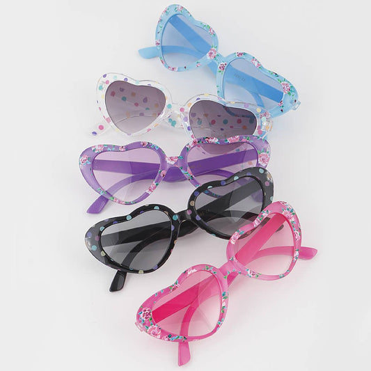 KIDS Bling Bling Kids Heart Sunglasses