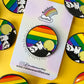 Rainbow Mountain Sunrise LGBTQIA+ Enamel Pin