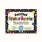 Certified Sticker Hoarder Certificate Sticker
