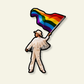 Gay Cowboy w/ Pride Flag Vinyl Sticker