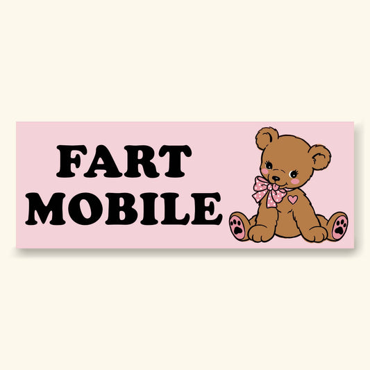 Funny Fart Bumper Sticker Fart Mobile Car Humor